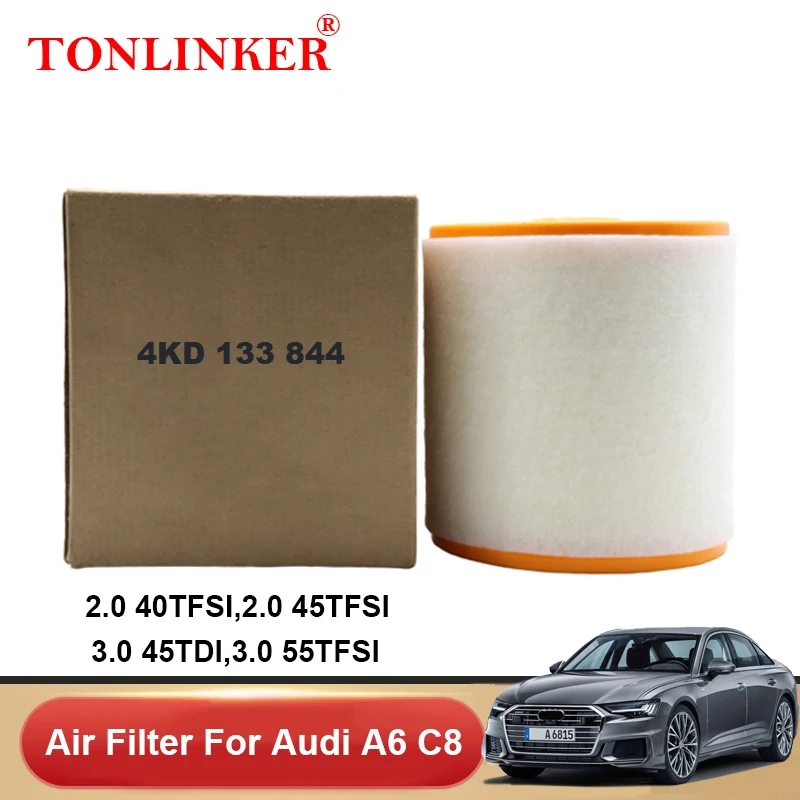 

TONLINKER Air Filter 4KD133844 For Audi A6 C8 2.0TFSI 2.0TDI 3.0TFSI 3.0TDI A6Allroad 2018 2019 2020 2021 2022 Car Accessories