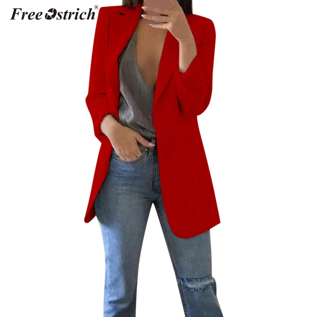 Женское элегантное пальто Free Ostrich теплая осенне зимняя куртка с длинным рукавом и