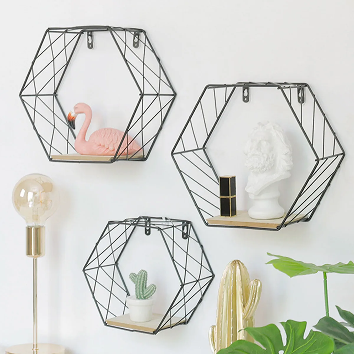 Настенные плавающие стеллажи металлическая стойка декоративные полки для