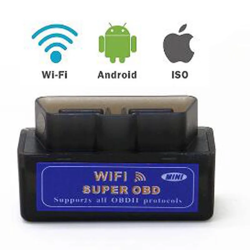Бесплатная доставка Супер Мини ELM327 WIFI V1.5 OBD2 автомобильный диагностический