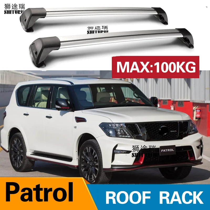 2 шт. для NISSAN патруль (Y62)2011 + крыша автомобиля специальный ремень из алюминиевого