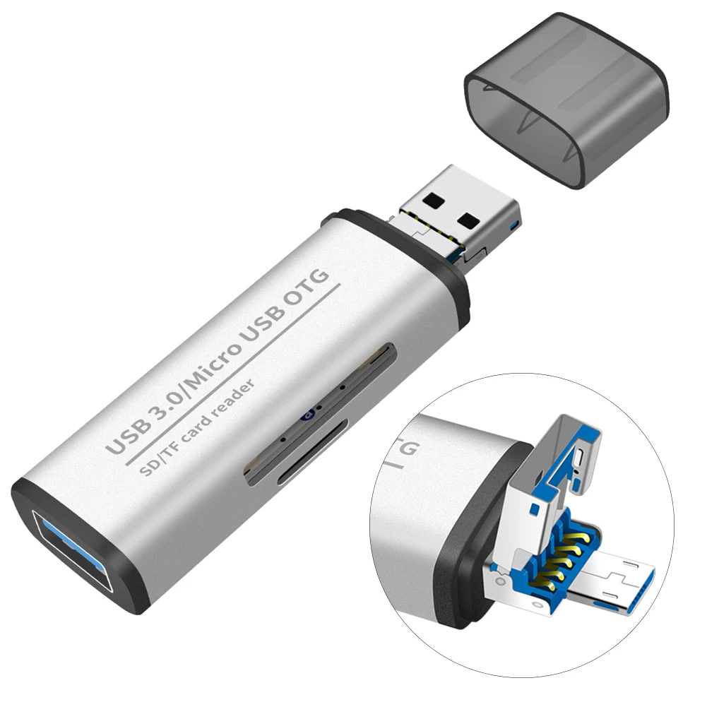 

USB 3.0 High Speed TF SD Memory Card Reader SDHC SDXC MMC OTG Android Adapter Cardreader Micro SD/TF CF MS Microsd Greater
