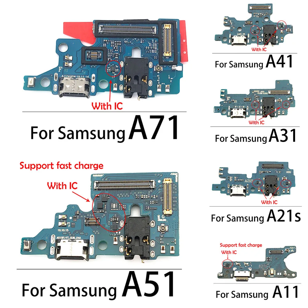 

10Pcs Charger Board PCB Flex For Samsung Galaxy A01 A11 A21S A31 A41 A51 A71 A12 USB Port Connector Dock Charging Ribbon Cable