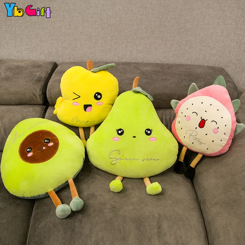 Симпатичная Подушка мягкая плюшевая игрушка в виде фруктов авокадо питая груша