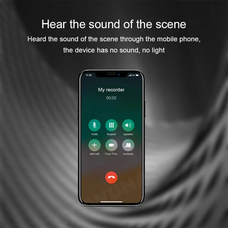 

STTWUNAKE mini voice recorder mobile phone APP control activated recording dictaphone micro audio sound digital small secret