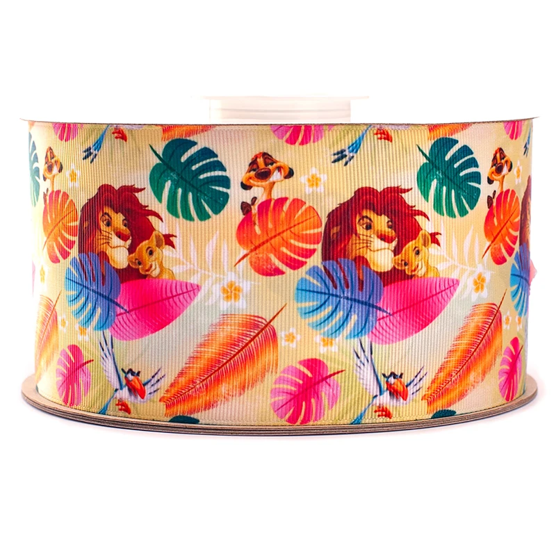 Лента с мультяшным принтом льва красивая объемная лента для аксессуаров волос 5