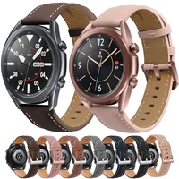22 20mm leather strap for samsung galaxy watch 3 41 45mm galaxy watch 42mm bracelet for huawei watch gt2 46mm replacement strap