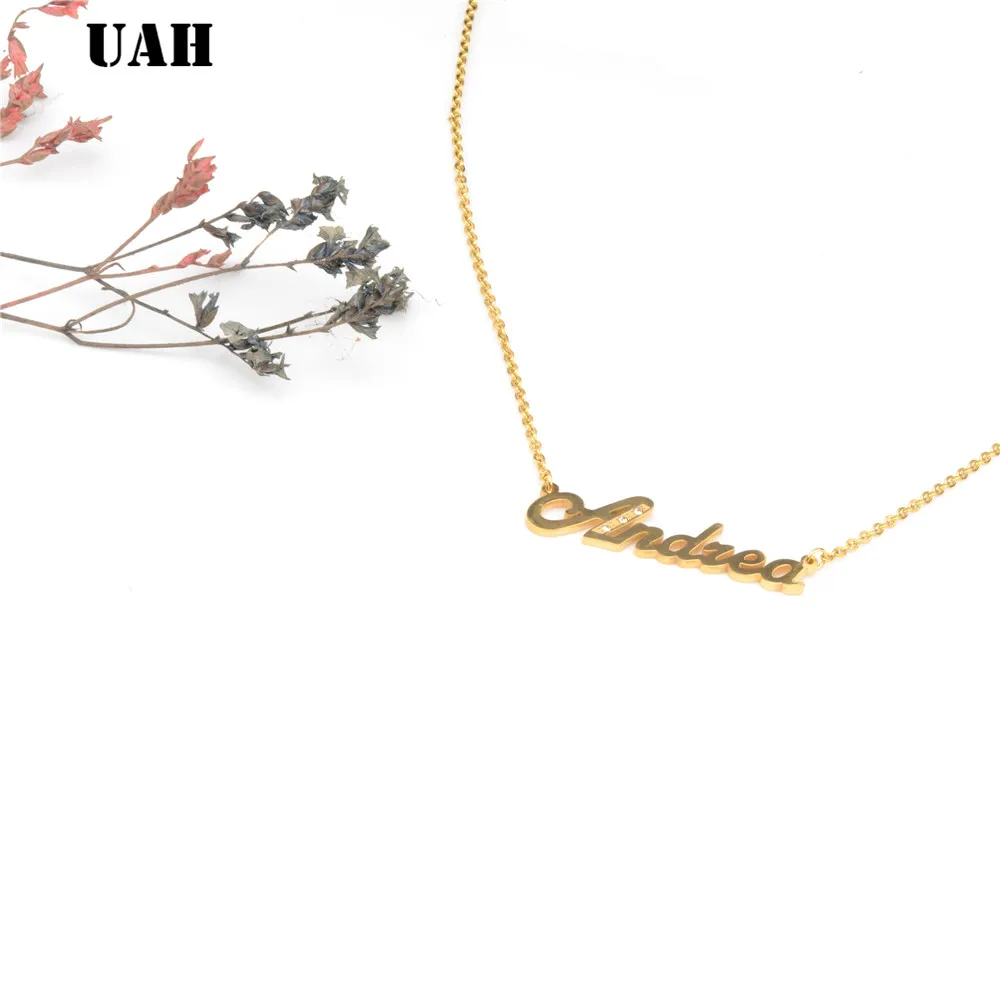 Грн Andrea имя или изготовленный на заказ ожерелье для женщин с буквенным принтом