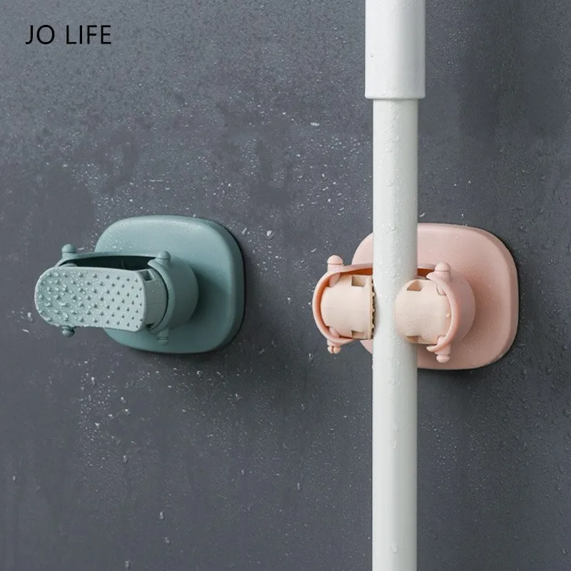 Настенный органайзер для швабры JO LIFE вешалка метлы стеллаж хранения бесшовный