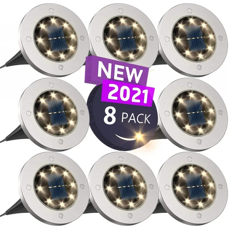 

Солнечная батарея, 8 светодиодов, освещение для лужайки, водонепроницаемые Ландшафтные огни