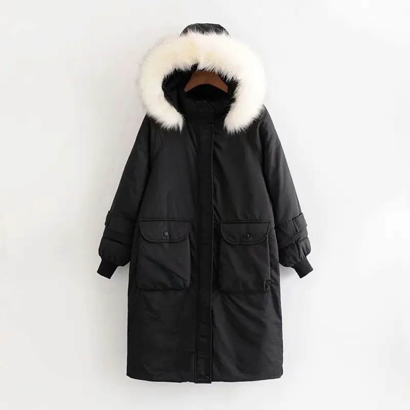 

2019 Parka Women Winter Coats Long Casual Fur Hooded Jackets Women Thick Warm Winter Parkas Female Overcoat Coat
