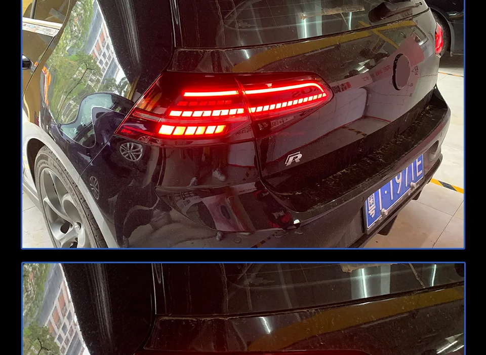 AKD Тюнинг автомобилей задние фонари для VW Golf 7 Golf MK7 Golf 7,5 задние фонари светодиодный DRL ходовые огни Противотуманные фары с ангельскими глазками задние парковочные
