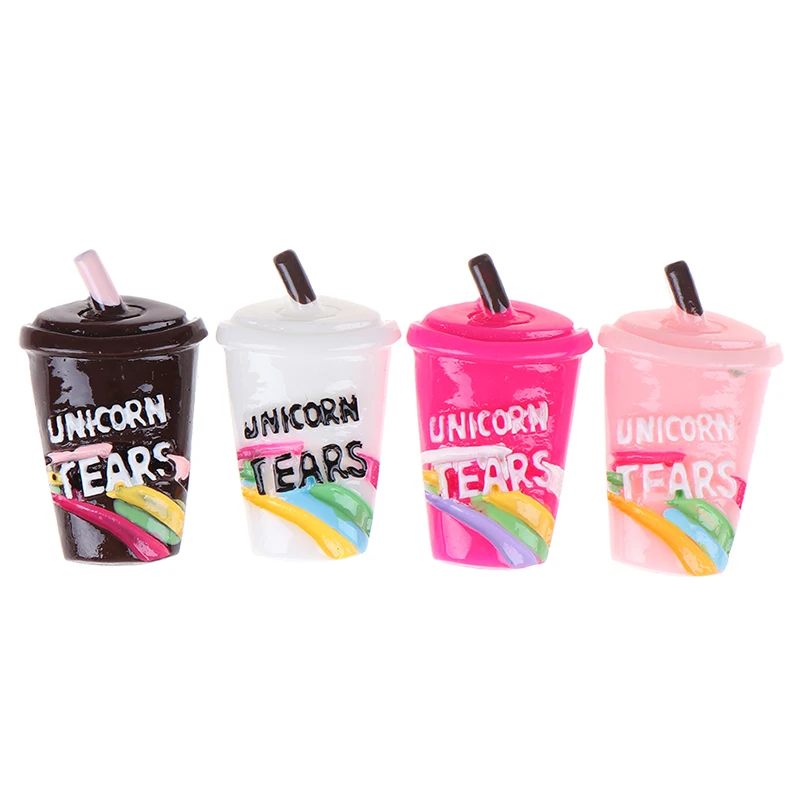 10 шт./лот Радужная кофейная чашка полимерный слайм подвески глина для