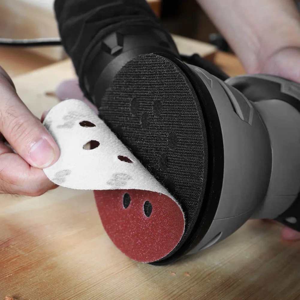 

10Pcs Discs Hook Loop Sandpaper Sanding Disc Sheet 5" Nonporous/8 Hole Round Shape Sander Polishing Pad Paper Pads Buffing Sheet