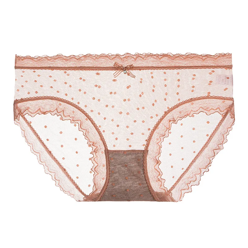 

Sexy Lace Panties Women's Sexy Lingerie Mesh Silk Cotton Lingerie Mid Waist Sport Panty Female Underwear Seamless Bow Underpants