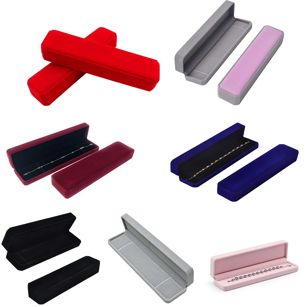 Элегантный бархатный браслет для браслета и ожерелья футляр часов длинная