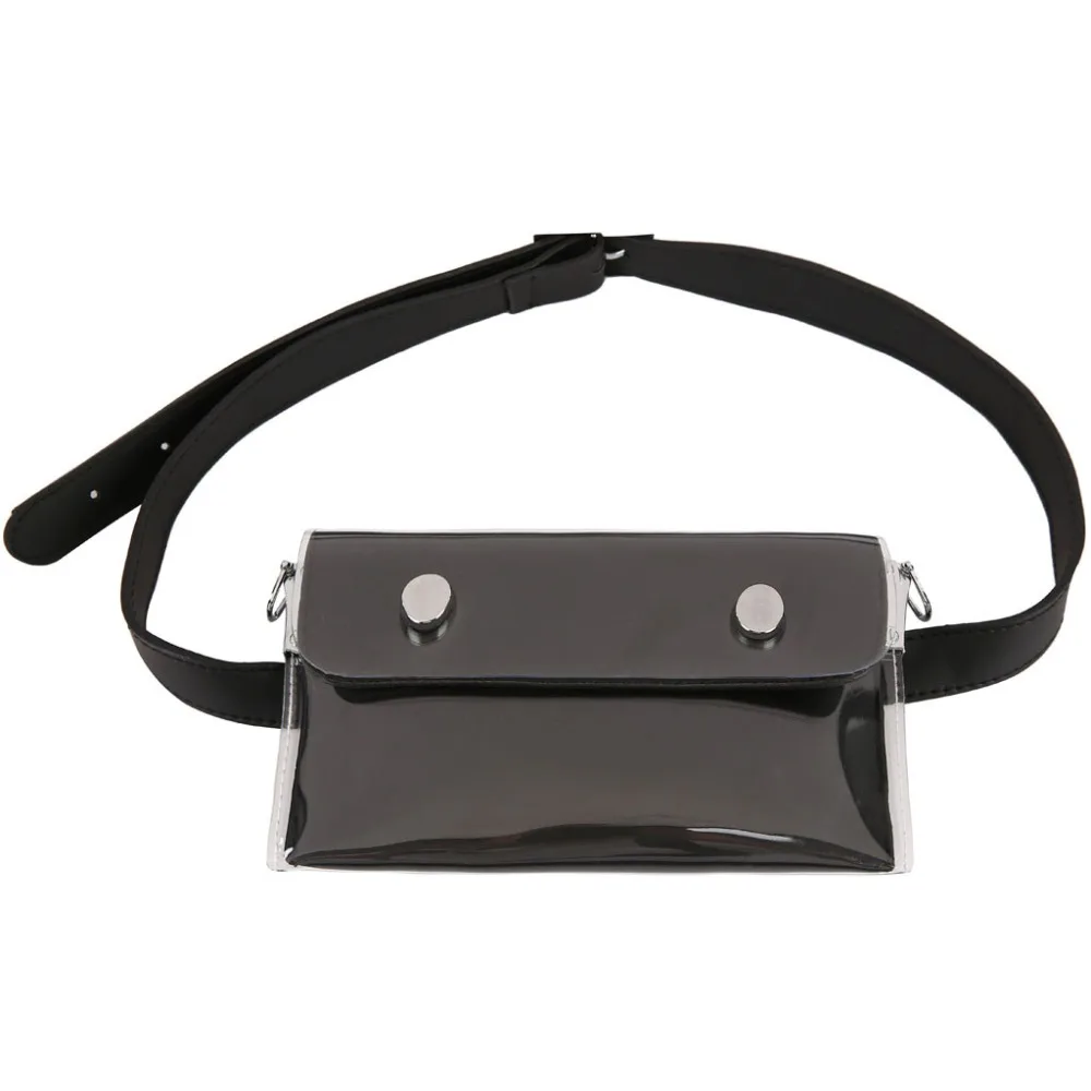 Women Waterproof Waist Bag Lether Jelly Chest Belt Bag PVC Ladies Transparent Crossbody Chain Bags Fashion Fanny Pack a08