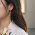 Женские длинные серьги-подвески с натуральным пресноводным жемчугом