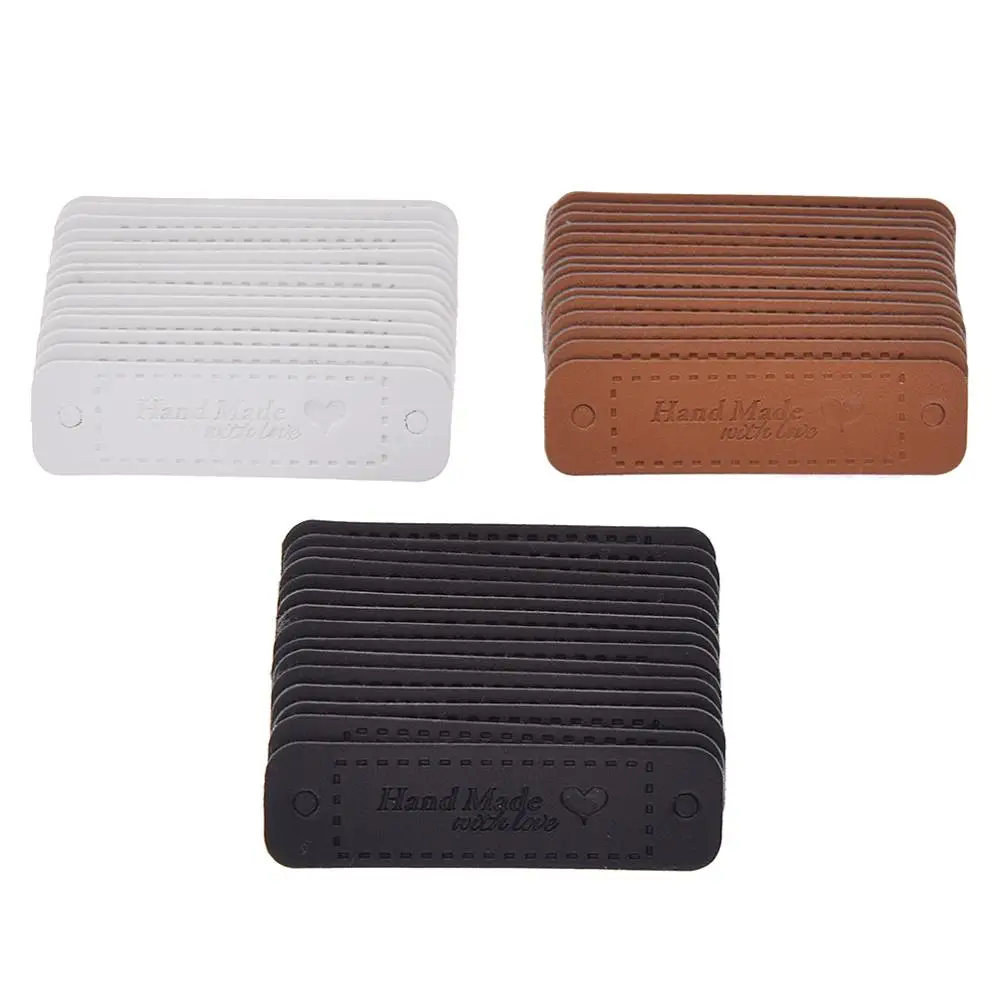 Кожаные ярлыки для одежды ручной работы 12 шт./лот подарочной сумки багажа кожаные