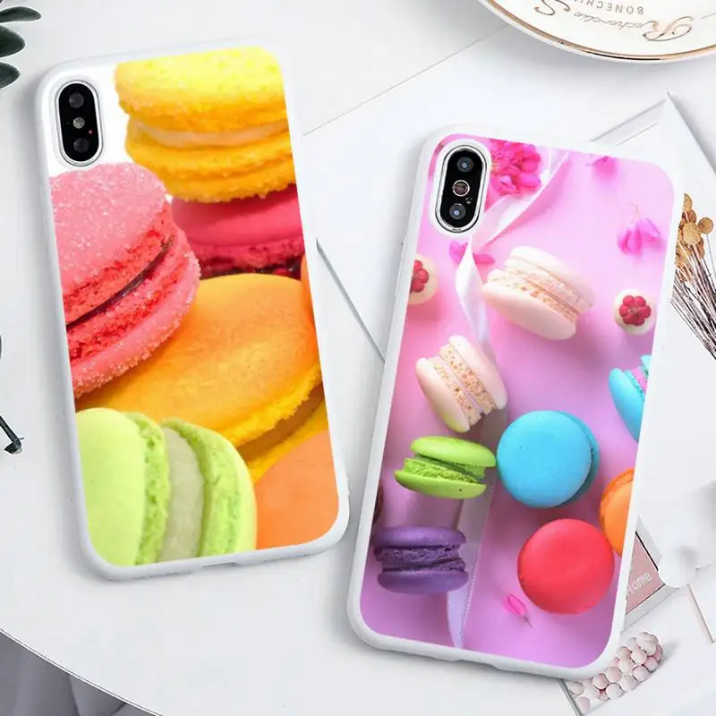 

Dessert ice cream Macaron Food Phone Case Candy Color for iPhone 6 6S 7 8 11 12 XS X SE 2020 XR mini pro Plus MAX funda