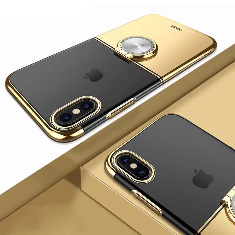 Для iPhone XS Max 6,5 чехол для телефона Xundd кольцо Пряжка держатель Жесткий PC полный защитный чехол для iPhone X/XS 5,8 XR 6,1 чехол Capa