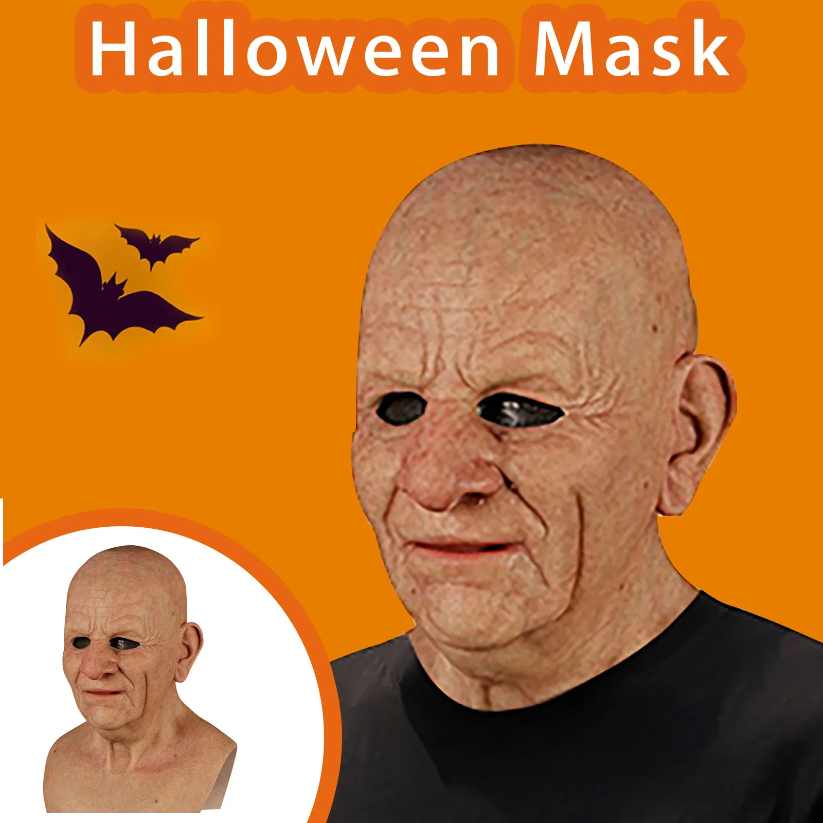 

Another Me-The Elder Halloween Masque Holiday Funny Masks Supersoft Old Man Adult Mask Cosplay Prop Creepy Party Decoration