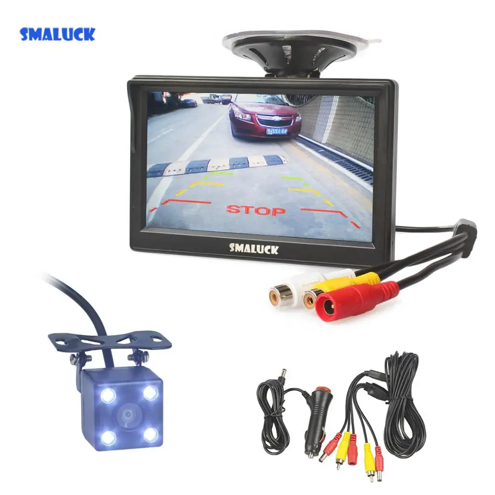 SMALUCK 5 &quotавтомобильный монитор Водонепроницаемая обратная светодиодная камера