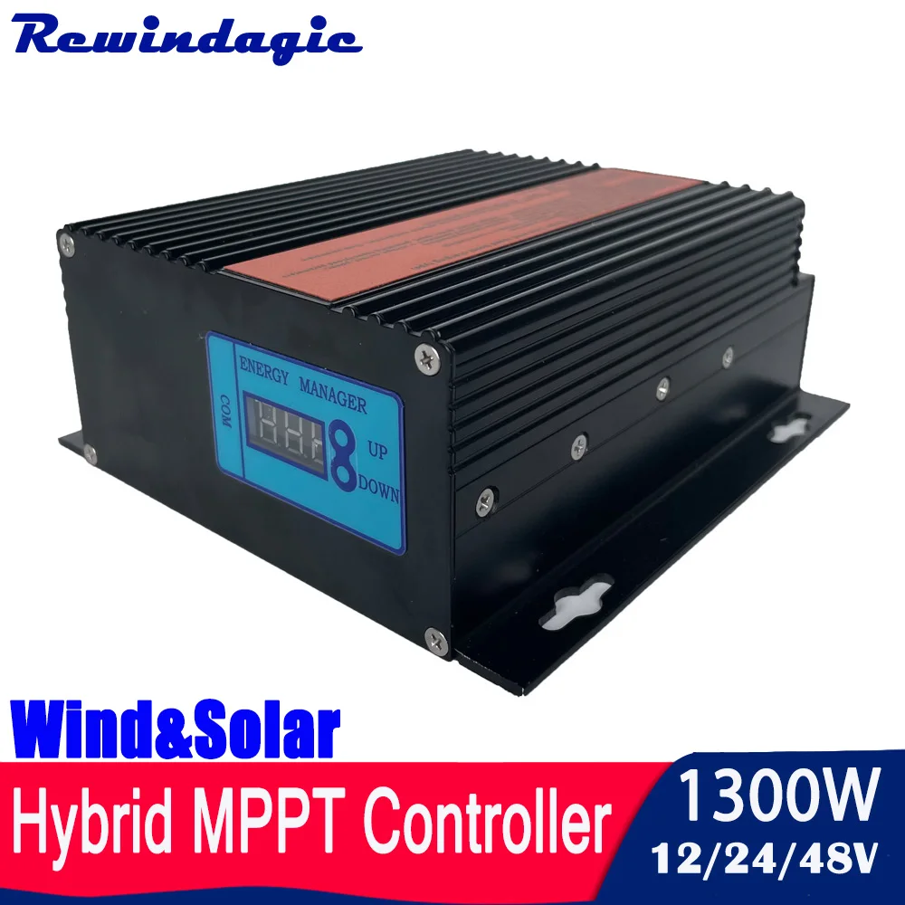 

1000W Wind 300W Solar Hybrid Boost MPPT Controller 12V 24V 48V Charge Regulator For Wind Turbine Solar Penal Dump Load Inserted