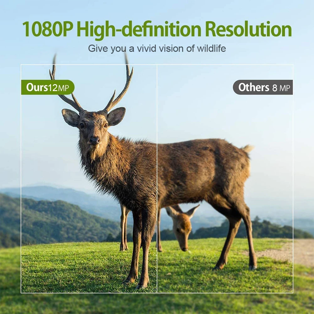 

Traps Hunting Camera Waterproof Chasse 0.6s Fast Shooting 12MP HD Wildlife Trail Camera for Deer Hunting Home Security