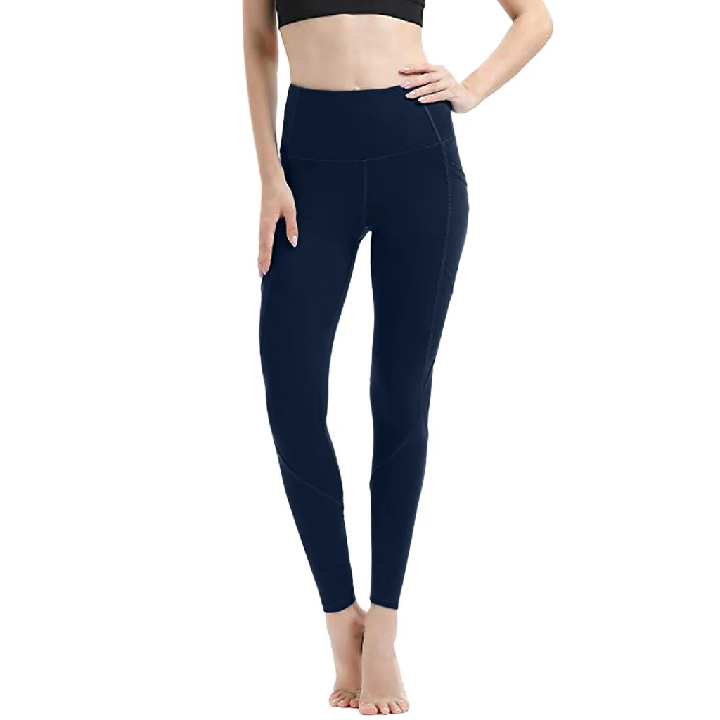 Леггинсы спортивные женские фитнес тренировки с карманами Фитнес Спорт Бег Йога