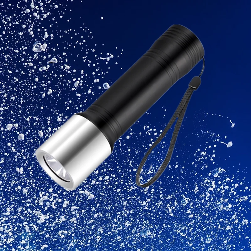 Underwater Lighting 5 modes Outdoor 800LM 18650 battery or 3*AAA Aluminum Alloy LED Diving Flashlight Drop Shipping | Лампы и