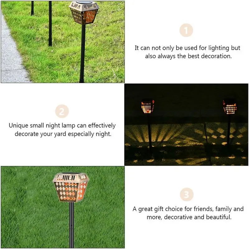 

Solar Powered LED Garden Light Outdoor Stake Light Garden Decorative Light Night Light Stainless Steel Lights Lawn Solar