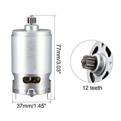 DC 21V 23000RPM Электрический мотор-редуктор 12 зубцов для беспроводной отвертки