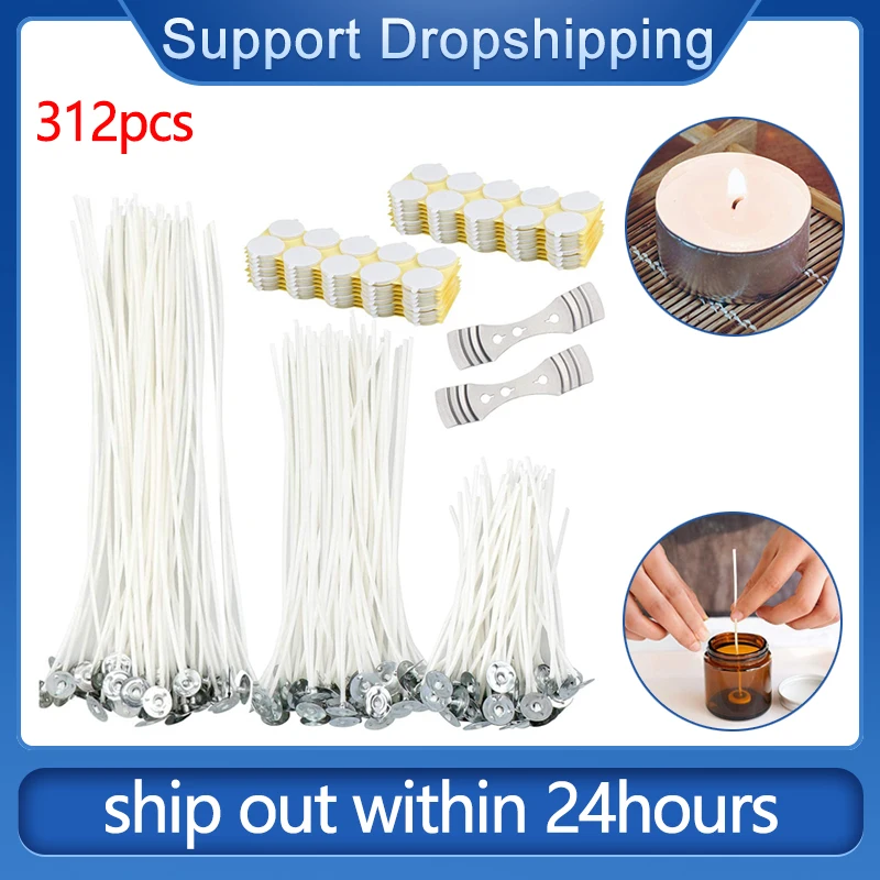 312 шт. принадлежности для изготовления свечей наклейки фитиля приспособление