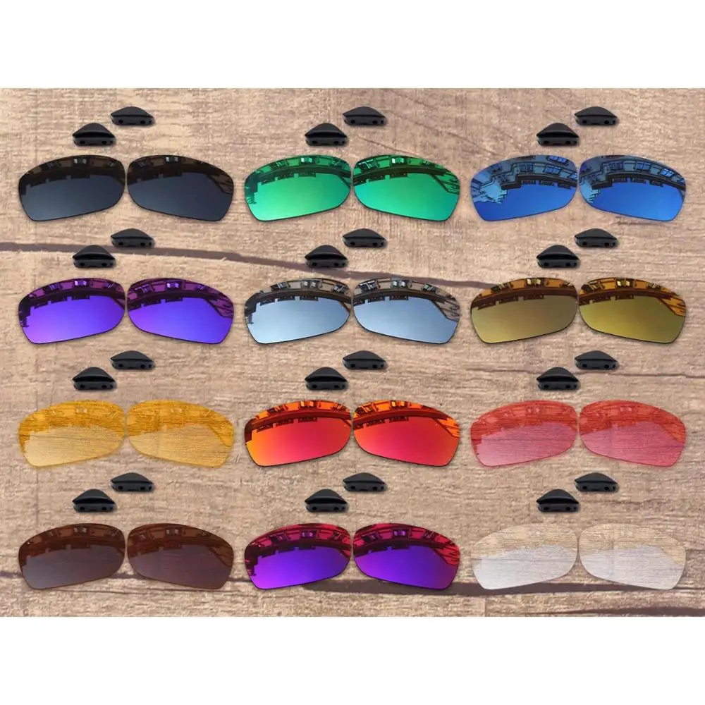 Vonxyz 20+ Color Choices Polarized Replacement Lenses & Black Nose Pads for-Oakley Fives Squared Frame