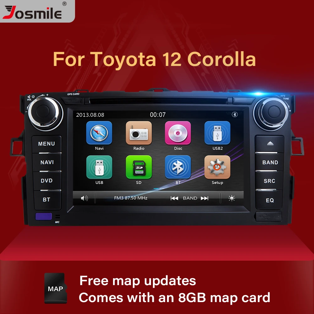 Авторадио 2 Din автомобильный DVD плеер для Toyota AURIS Corolla Altis 2012 2013 магнитофон
