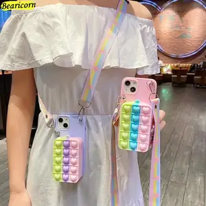 coin purses pop phone cases for huawei p30 p20 pro p50 p40 lite e p smart z s pro plus 2019 2020 2021 hearts bubble wallet cover free global shipping