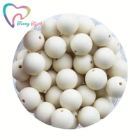 teeny teeth 100pcs navajo white 9 19 mm silicone round beads baby teether bpa free necklace making chew toy baby care products