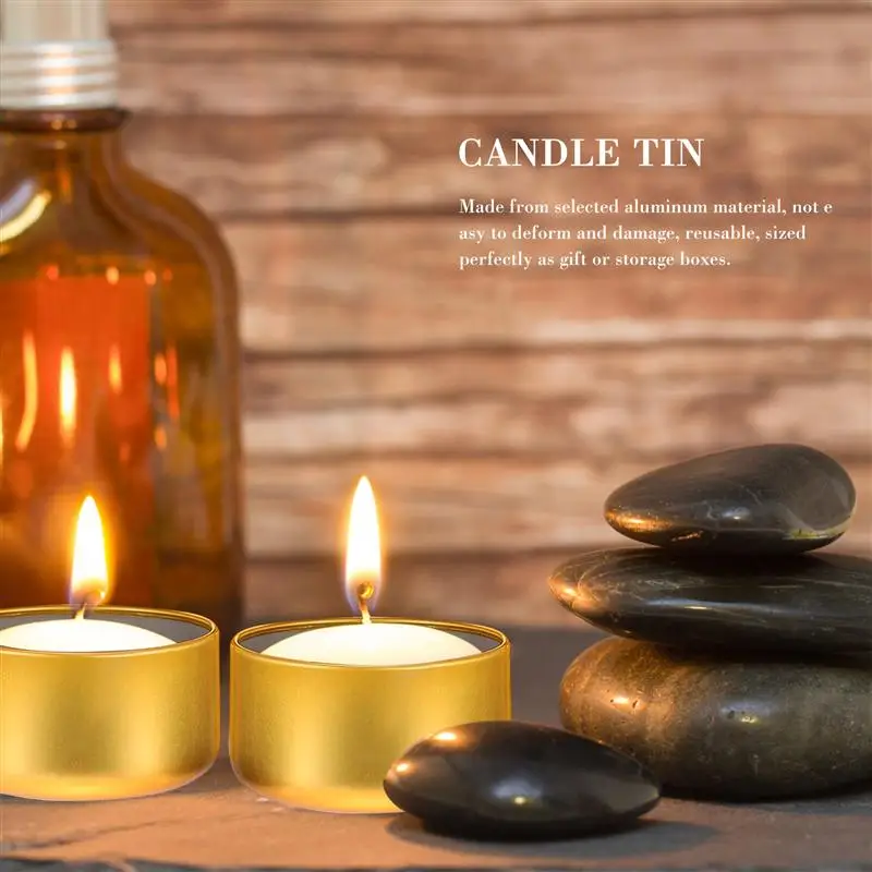 

12PCS Candle Tin Travel Tins Round Metal Tins Candle Containers Candle Jars