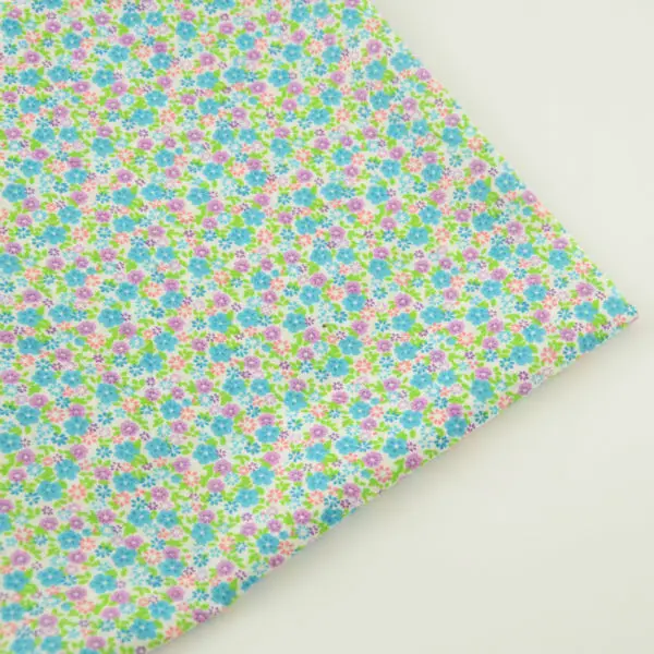 2016 New Arrivals Art Work Lovely Little Pink and Green Flowers 100% Cotton Fabric Designs Tecido Doll Patchwork Clothing Sewing|sewing