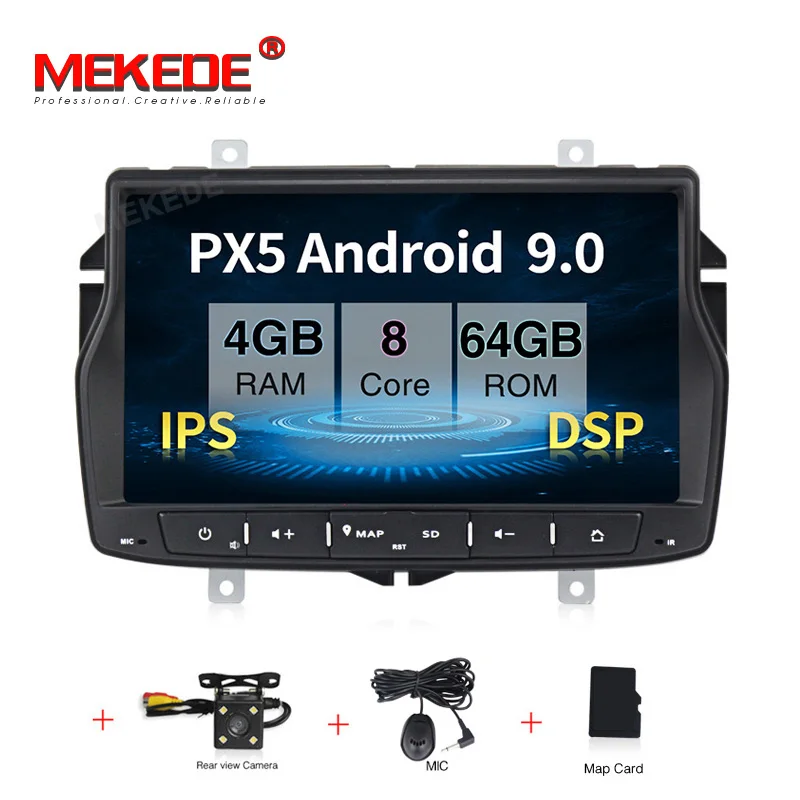 64G add camera Русскоязычное меню,, 4 Гб ОЗУ, 1din автомобильный Радио, мультимедийный dvd-плеер для Lada vesta, Android 9,0, Восьмиядерный, с wifi, BT, gps - Цвет: 64G add camera