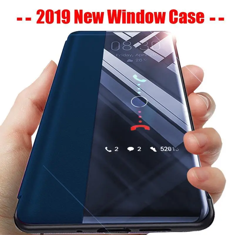 

360 Flip Phone Case on For Huawei Honor 10 Lite 20 Light 20 Pro 8X Smart Window Back Cover For Hauwei P30 Lite Hawei P 30 Pro 3D