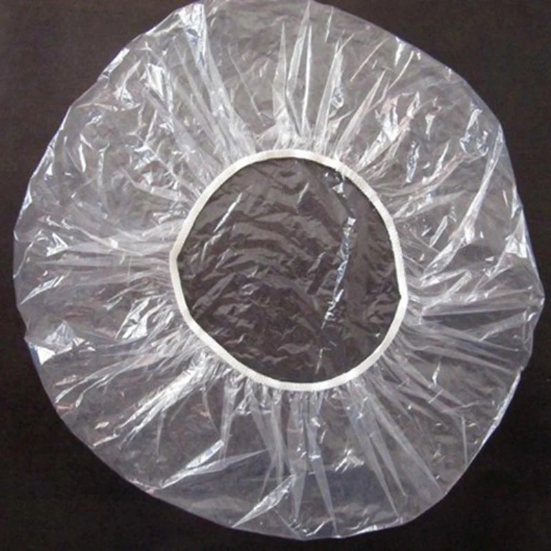 

100pcs Disposable One-Off Elastic Shower Hat Home Hotel Bathing Cap Salon