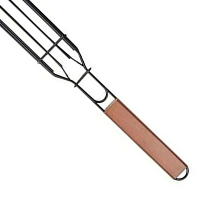 new portable bbq grilling basket reusable nonstick barbecue grill mesh clip holder free global shipping