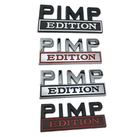 zinc alloy car styling sticker 3d pimp edition emblem badges letter decal for chevy ford auto truck decoration