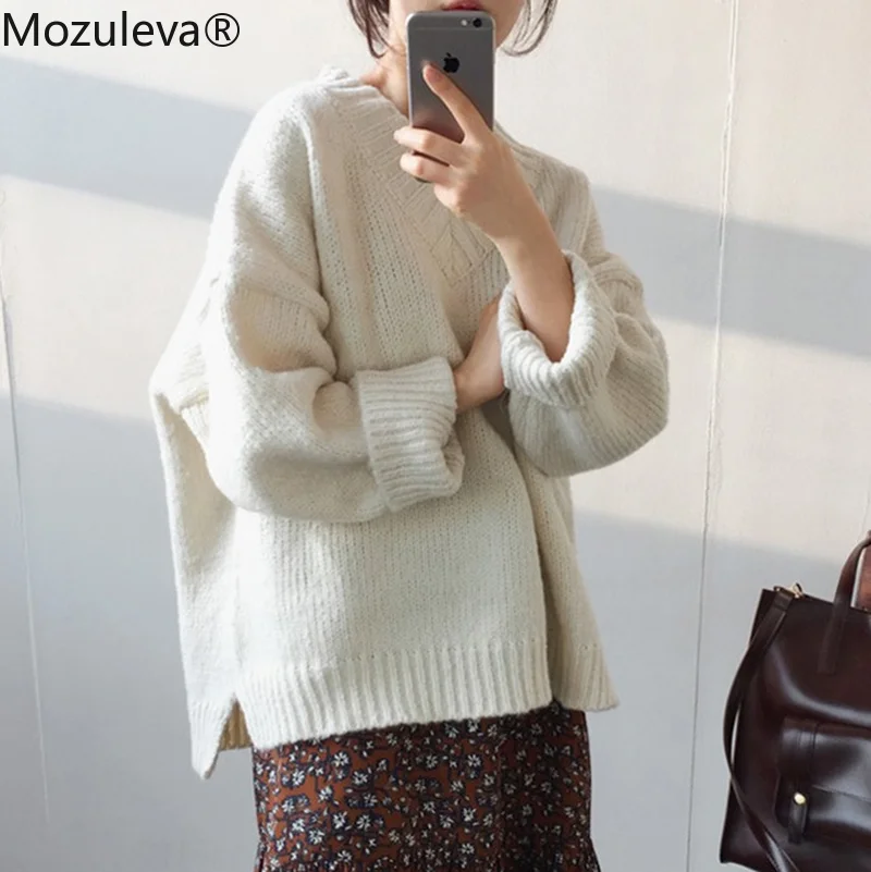 

Женский осенне-зимний пуловер с V-образным вырезом