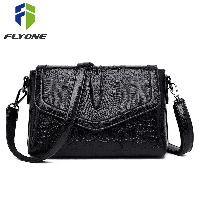FLYONE 3D сумка из крокодиловой кожи женские сумки-мессенджеры модная женская на