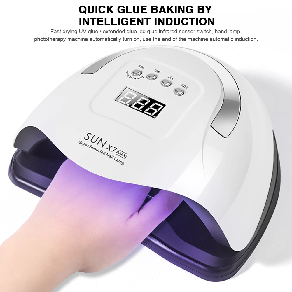 

180W UV LED Nail Lamp For Manicure with 57pcs Lamp Bead LCD Display Auto Sensor Nail Dryer For Curing All Gel Nail Tool