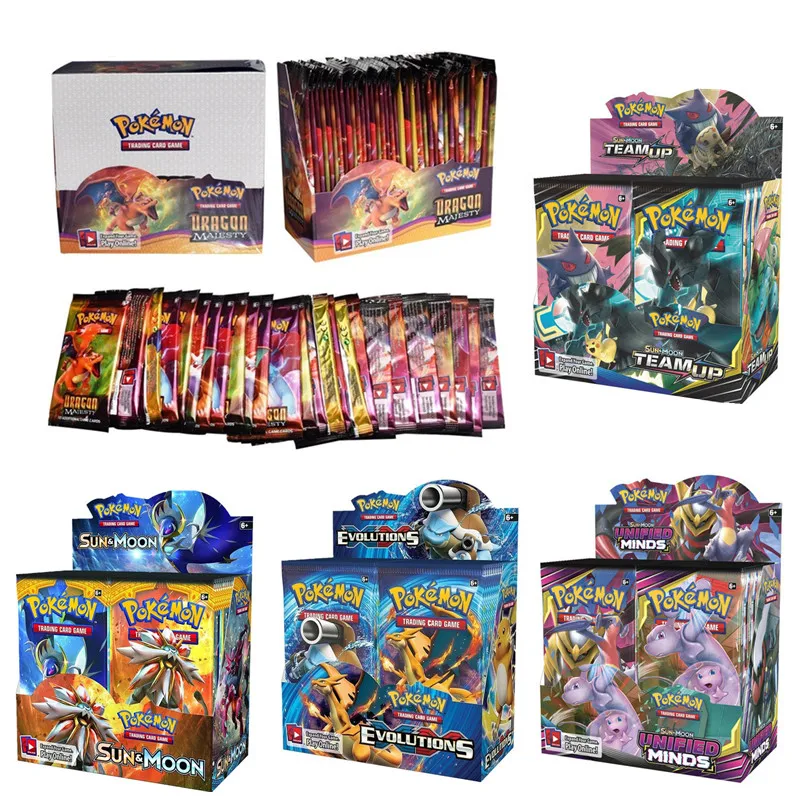 324 шт. Покемон карты все серии TCG: серия Sun & Moon эволюции бустер коробка