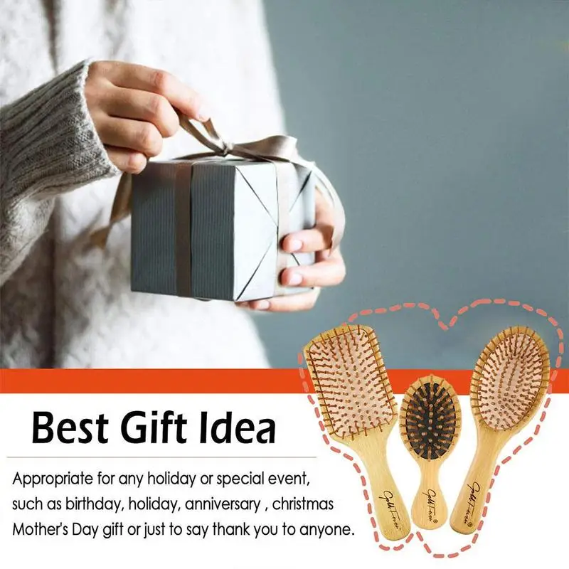 

Wooden Bamboo Massage Comb Wide Tooth Double Head Flat Comb Styling Tail Pointed Hair Comb Professional Salon Comb S6Z4